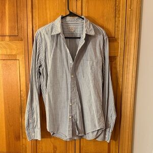 J. Crew Men's Gray Striped Button Down Shirt